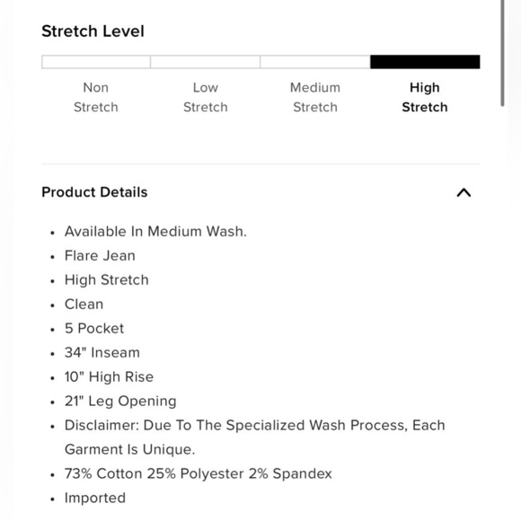 2/$20 โข BIN#21 - Fashion Nova Flare Jeans size 1 - Picture 5 of 6